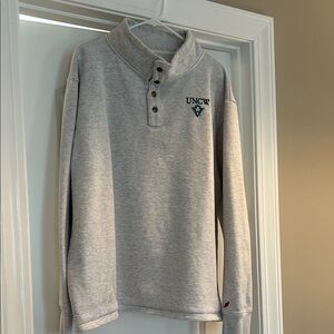 League Gray Pullover with Embroidered Logo